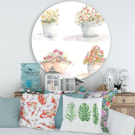 Designart - Four Outdoor Flower Pots
